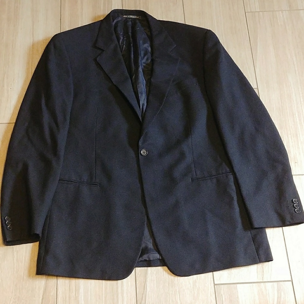 Ermenegildo Zegna Black 1 Button Blazer 44 L